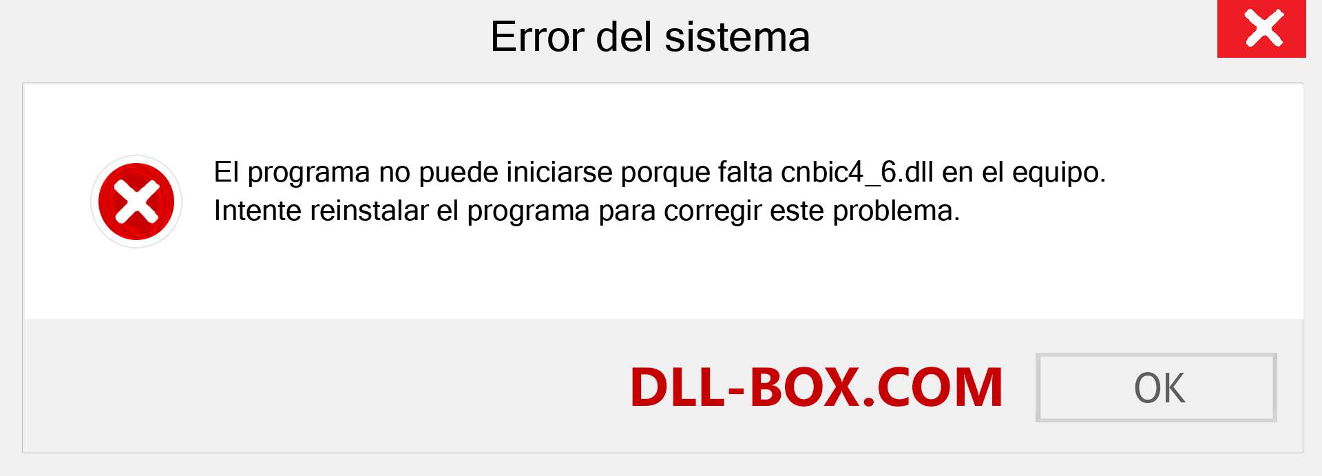 ¿Falta el archivo cnbic4_6.dll ?. Descargar para Windows 7, 8, 10 - Corregir cnbic4_6 dll Missing Error en Windows, fotos, imágenes