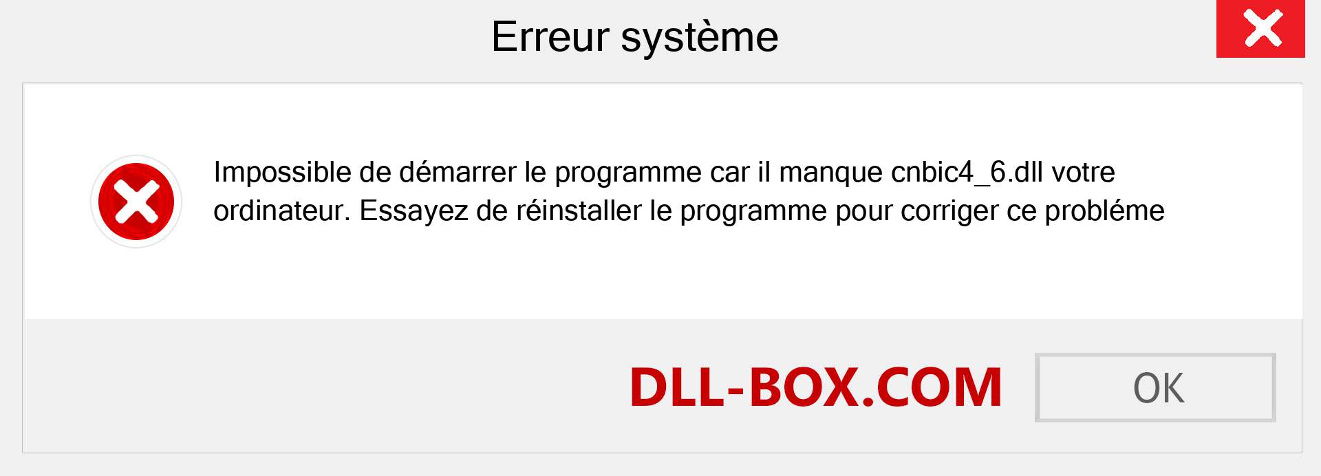 Le fichier cnbic4_6.dll est manquant ?. Télécharger pour Windows 7, 8, 10 - Correction de l'erreur manquante cnbic4_6 dll sur Windows, photos, images